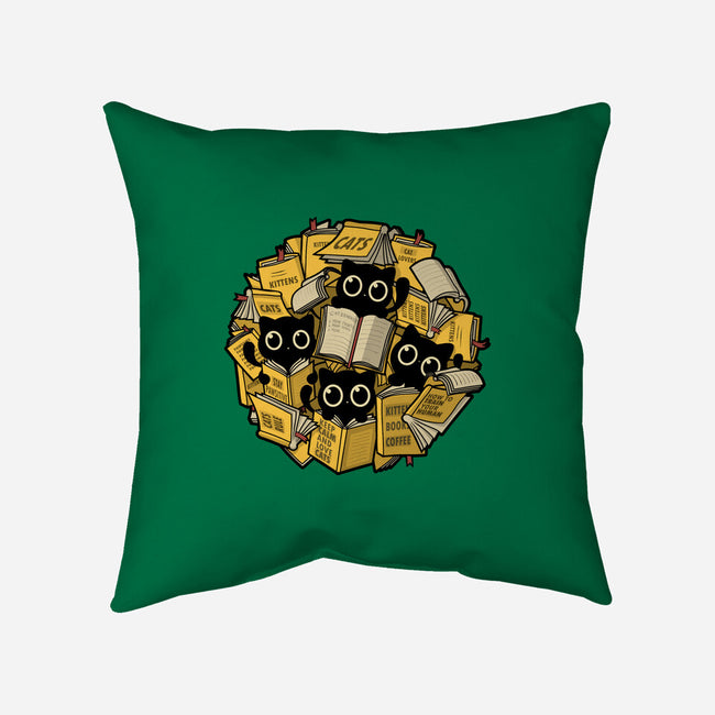 Books And Kittens-None-Removable Cover w Insert-Throw Pillow-erion_designs