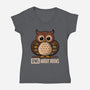 OWL About Books-Womens-V-Neck-Tee-erion_designs