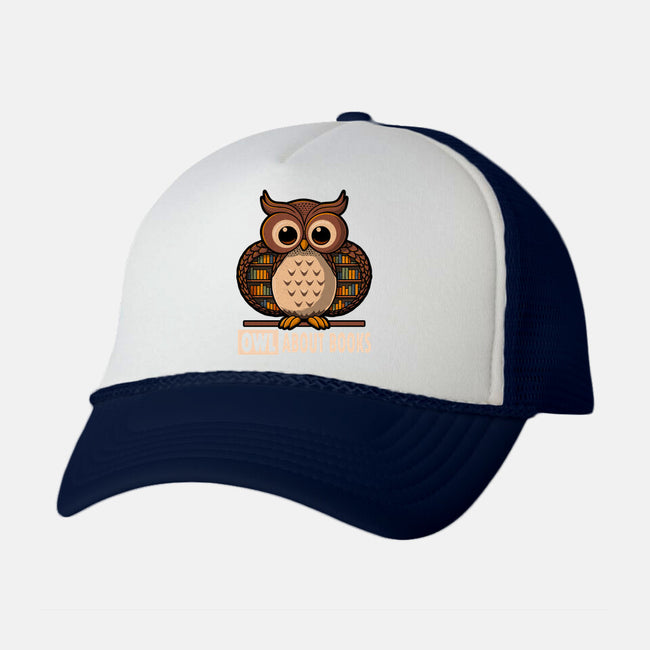OWL About Books-Unisex-Trucker-Hat-erion_designs