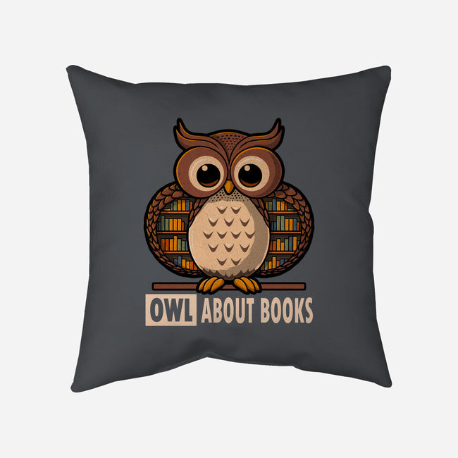 OWL About Books-None-Removable Cover w Insert-Throw Pillow-erion_designs