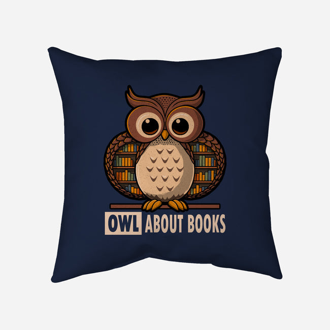 OWL About Books-None-Removable Cover w Insert-Throw Pillow-erion_designs