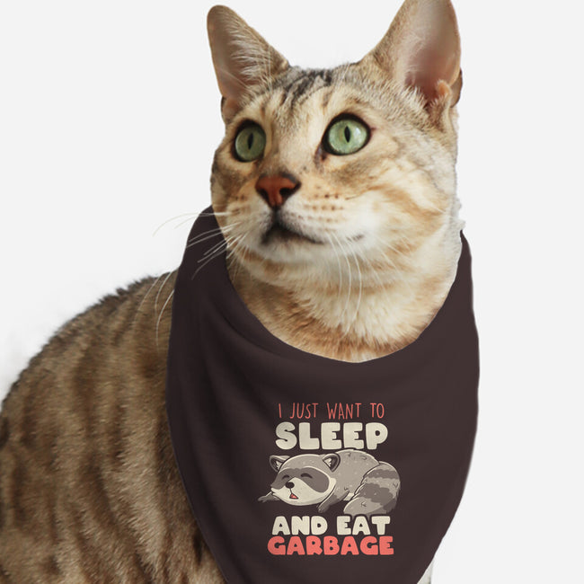 I Just Want To Sleep And Eat Garbage-Cat-Bandana-Pet Collar-koalastudio