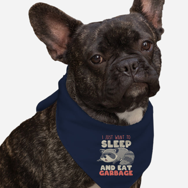 I Just Want To Sleep And Eat Garbage-Dog-Bandana-Pet Collar-koalastudio