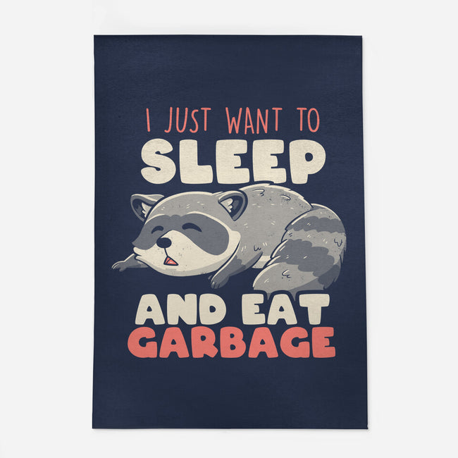 I Just Want To Sleep And Eat Garbage-None-Indoor-Rug-koalastudio
