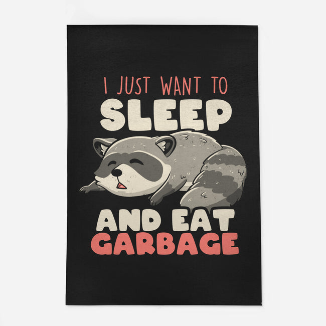 I Just Want To Sleep And Eat Garbage-None-Outdoor-Rug-koalastudio