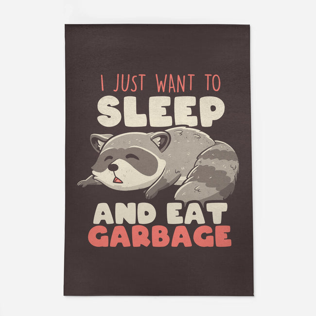 I Just Want To Sleep And Eat Garbage-None-Outdoor-Rug-koalastudio