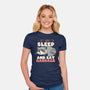 I Just Want To Sleep And Eat Garbage-Womens-Fitted-Tee-koalastudio