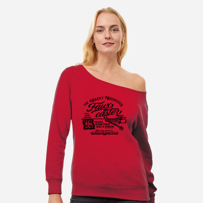 Fauxcaster-Womens-Off Shoulder-Sweatshirt-Wheels