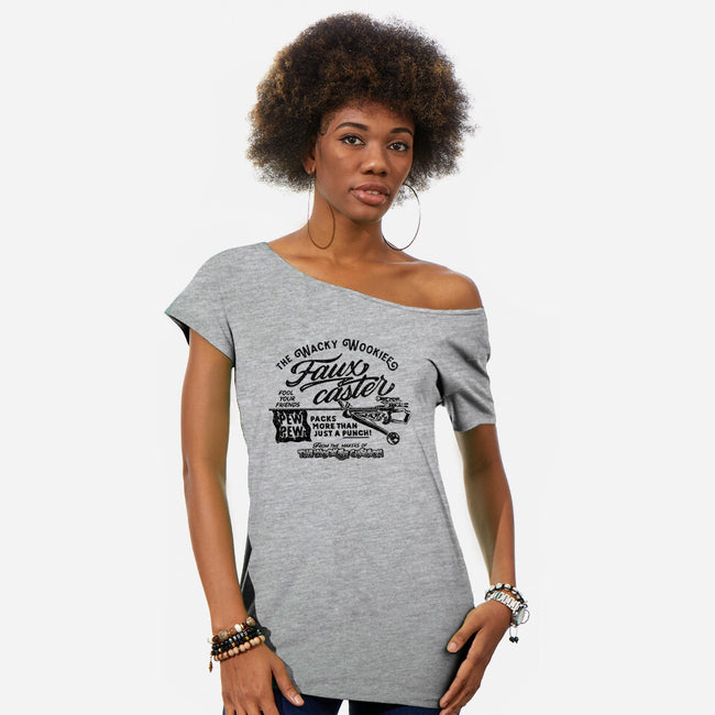 Fauxcaster-Womens-Off Shoulder-Tee-Wheels