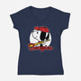 Comic Beagle Baseball-Womens-V-Neck-Tee-Studio Mootant