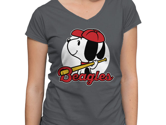 Comic Beagle Baseball