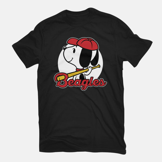 Comic Beagle Baseball-Mens-Premium-Tee-Studio Mootant