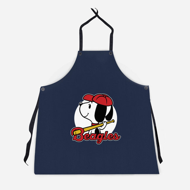 Comic Beagle Baseball-Unisex-Kitchen-Apron-Studio Mootant