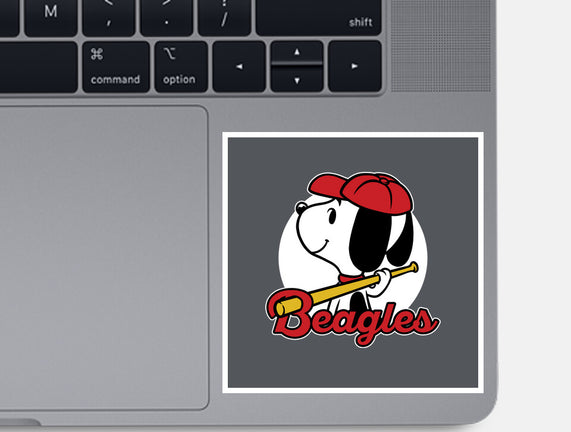 Comic Beagle Baseball