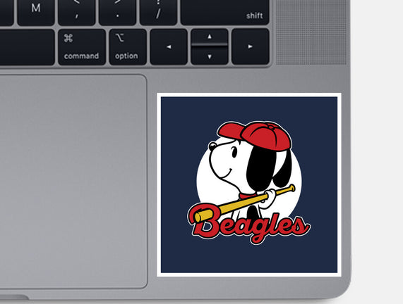 Comic Beagle Baseball