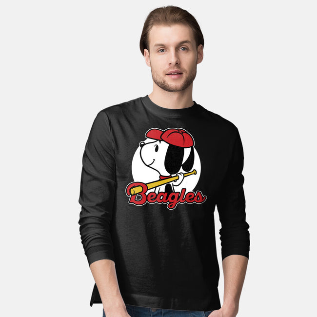 Comic Beagle Baseball-Mens-Long Sleeved-Tee-Studio Mootant