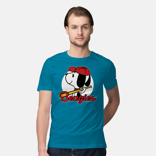 Comic Beagle Baseball-Mens-Premium-Tee-Studio Mootant