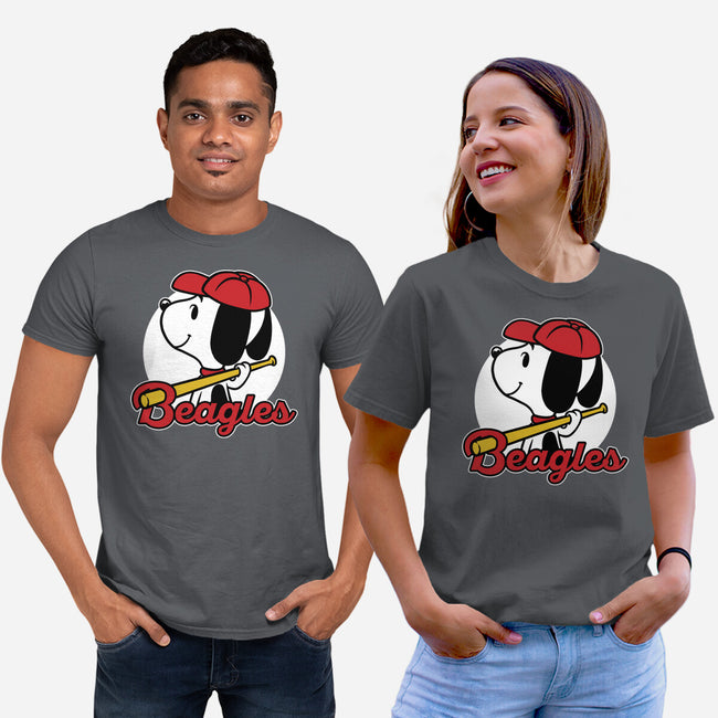 Comic Beagle Baseball-Unisex-Basic-Tee-Studio Mootant