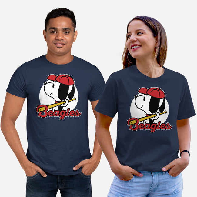 Comic Beagle Baseball-Unisex-Basic-Tee-Studio Mootant