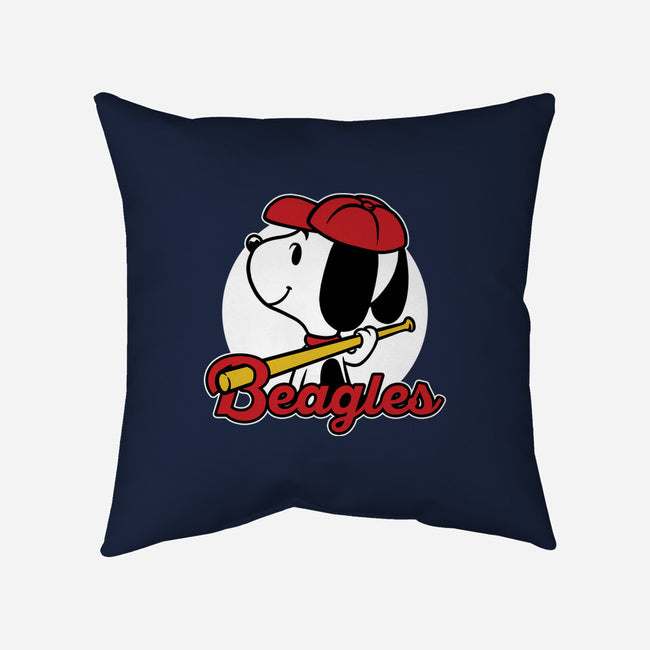 Comic Beagle Baseball-None-Non-Removable Cover w Insert-Throw Pillow-Studio Mootant