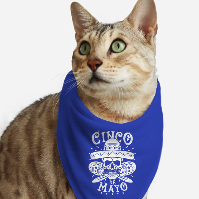 Cinco De Mayo Skull-Cat-Bandana-Pet Collar-Boggs Nicolas