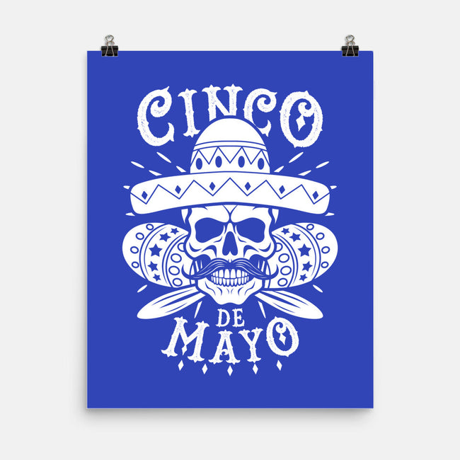 Cinco De Mayo Skull-None-Matte-Poster-Boggs Nicolas