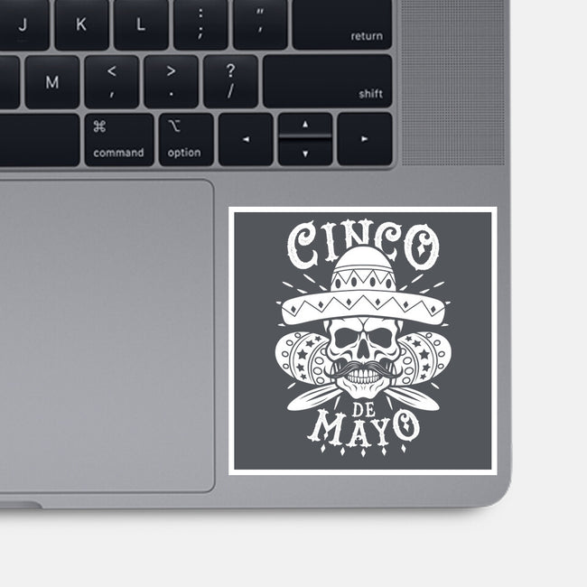 Cinco De Mayo Skull-None-Glossy-Sticker-Boggs Nicolas