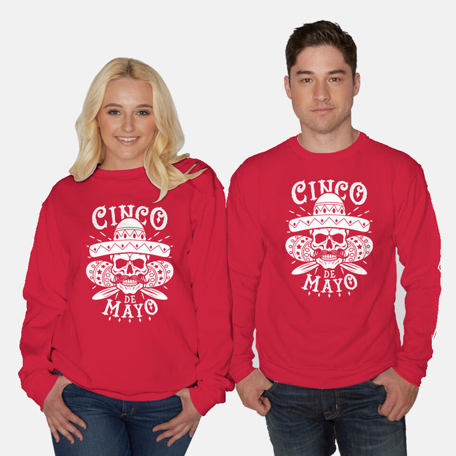 Cinco De Mayo Skull-Unisex-Crew Neck-Sweatshirt-Boggs Nicolas