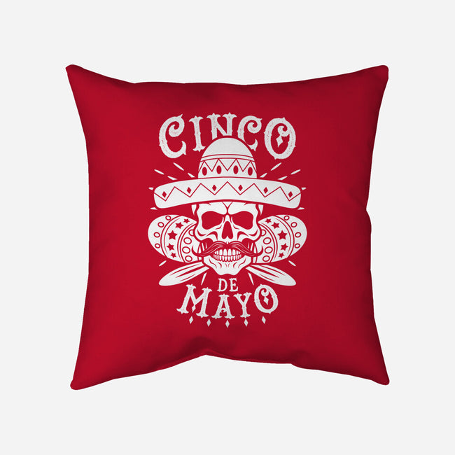 Cinco De Mayo Skull-None-Non-Removable Cover w Insert-Throw Pillow-Boggs Nicolas