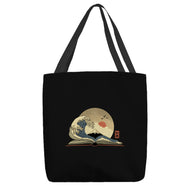 The Great Wave Of Knowledge-None-Basic Tote-Bag-retrodivision