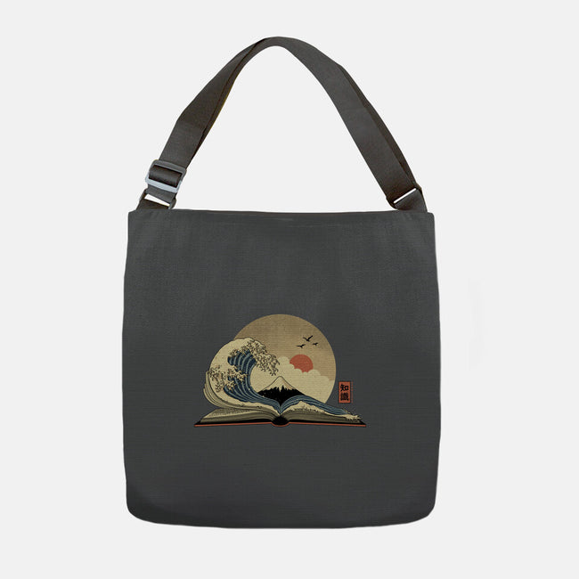 The Great Wave Of Knowledge-None-Adjustable Tote-Bag-retrodivision