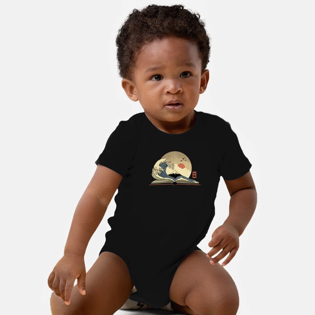 The Great Wave Of Knowledge-Baby-Basic-Onesie-retrodivision