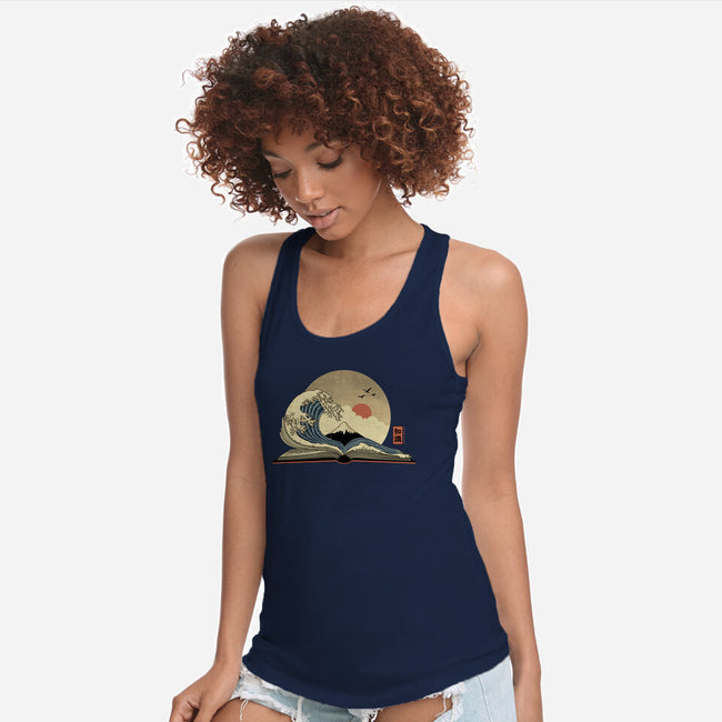 The Great Wave Of Knowledge-Womens-Racerback-Tank-retrodivision