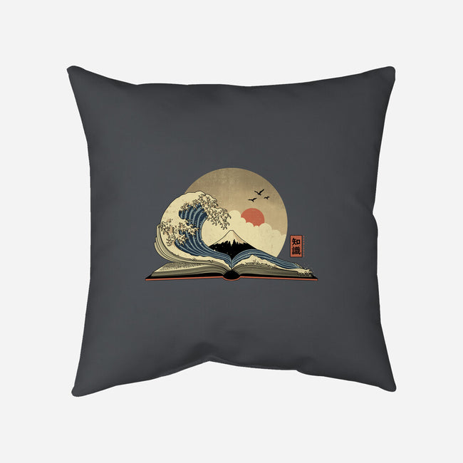 The Great Wave Of Knowledge-None-Removable Cover w Insert-Throw Pillow-retrodivision