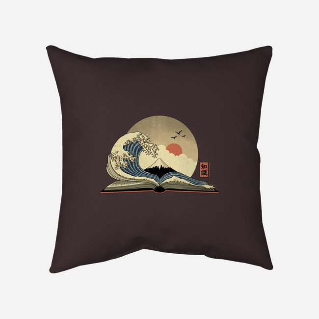 The Great Wave Of Knowledge-None-Removable Cover w Insert-Throw Pillow-retrodivision