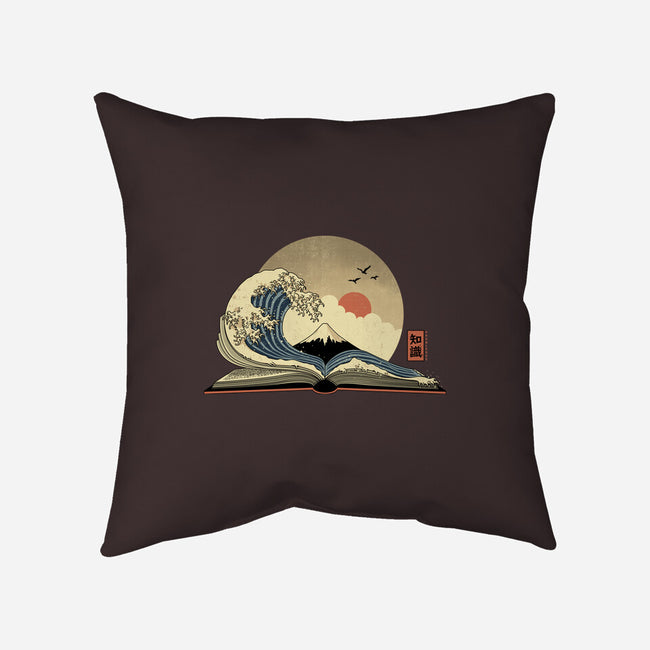 The Great Wave Of Knowledge-None-Removable Cover-Throw Pillow-retrodivision