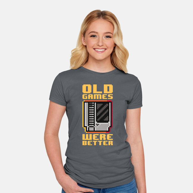 Old Games-Womens-Fitted-Tee-demonigote