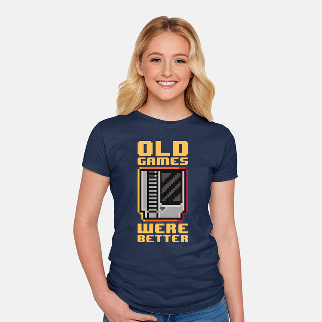 Old Games-Womens-Fitted-Tee-demonigote