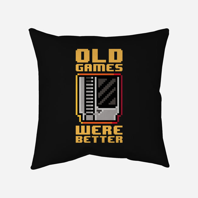 Old Games-None-Non-Removable Cover w Insert-Throw Pillow-demonigote