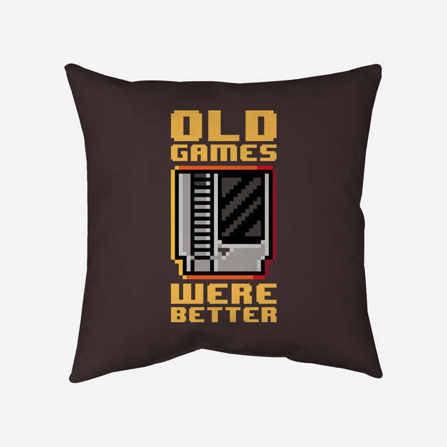 Old Games-None-Non-Removable Cover w Insert-Throw Pillow-demonigote