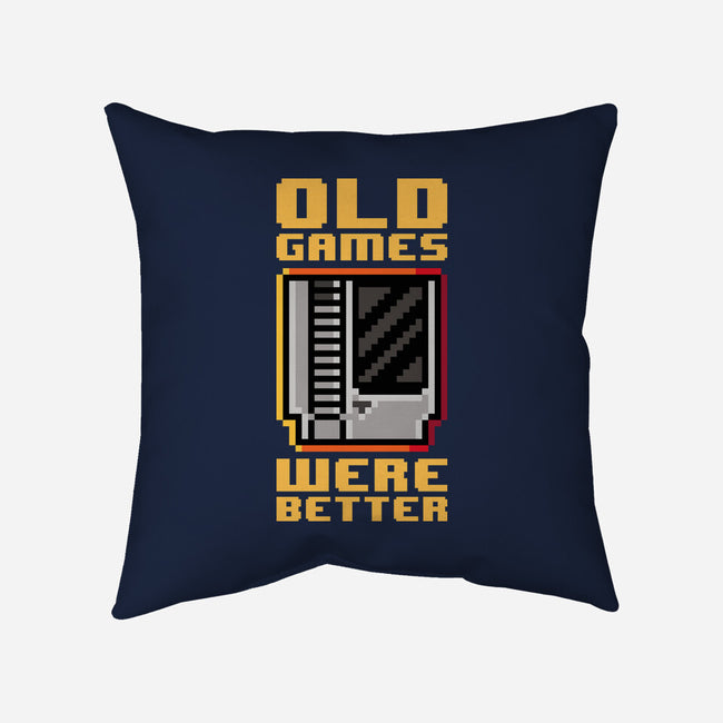 Old Games-None-Non-Removable Cover w Insert-Throw Pillow-demonigote