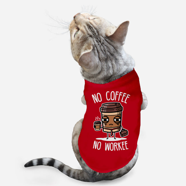 No Coffee-Cat-Basic-Pet Tank-demonigote