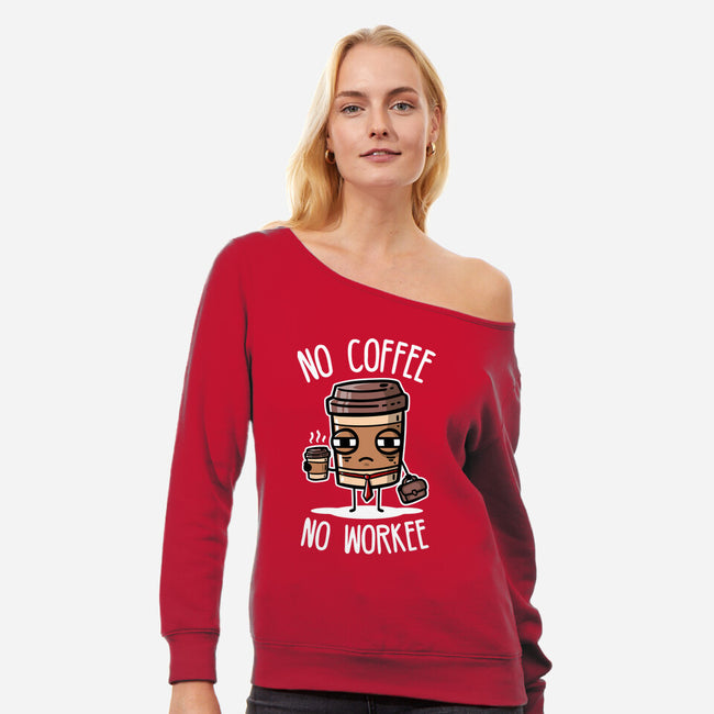 No Coffee-Womens-Off Shoulder-Sweatshirt-demonigote