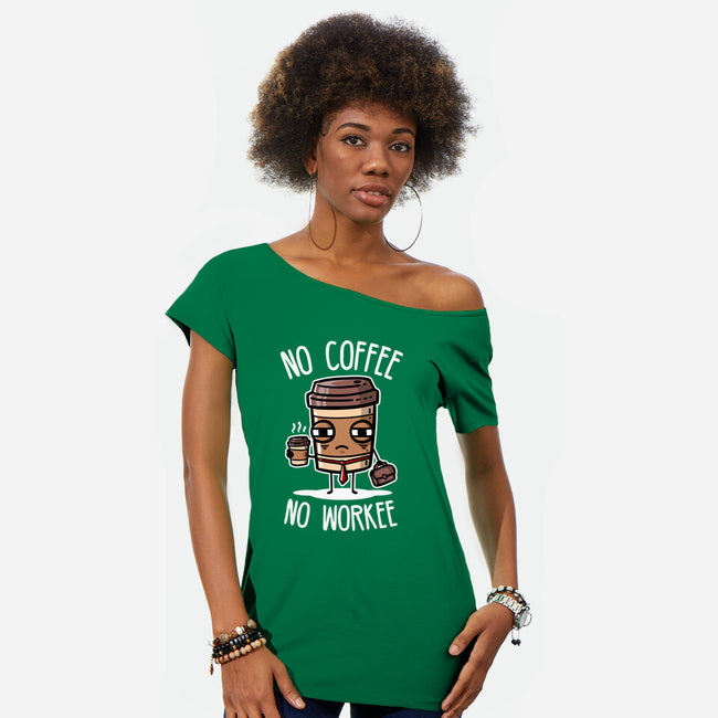 No Coffee-Womens-Off Shoulder-Tee-demonigote