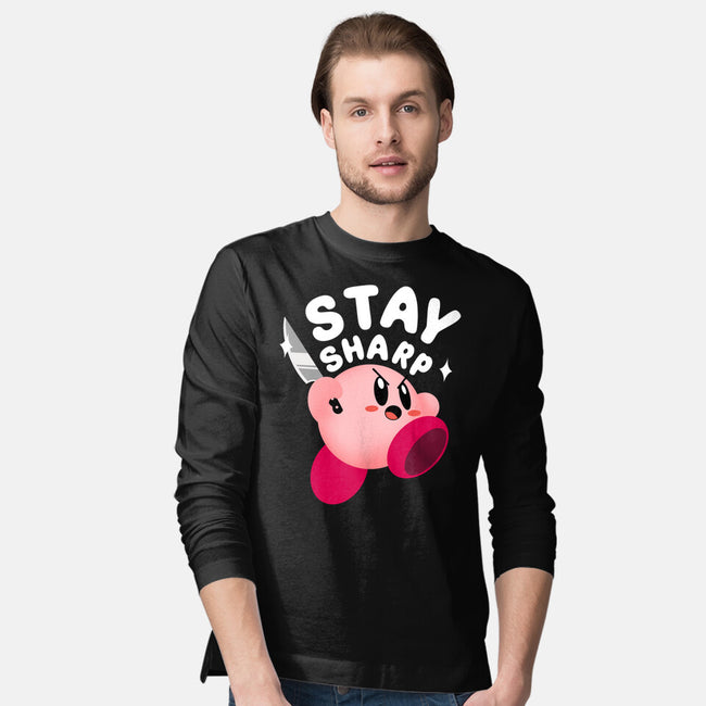 Kirby Stay Sharp-Mens-Long Sleeved-Tee-Tri haryadi