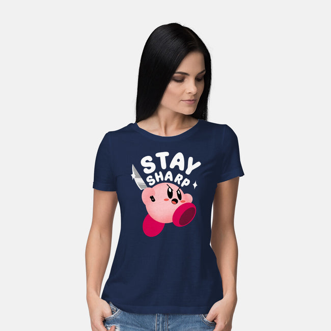 Kirby Stay Sharp-Womens-Basic-Tee-Tri haryadi