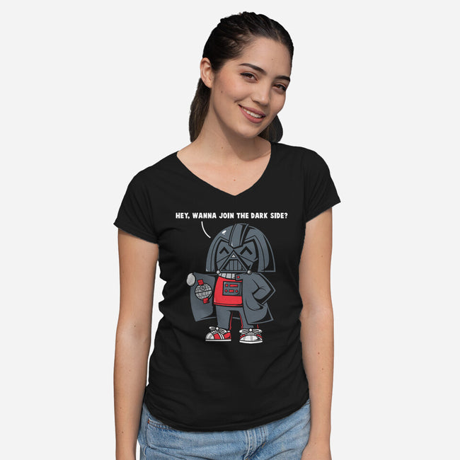 Join The Dark Side-Womens-V-Neck-Tee-krisren28