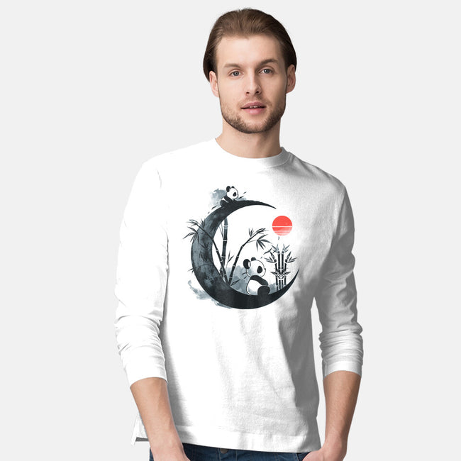 Panda Print-Mens-Long Sleeved-Tee-Vallina84