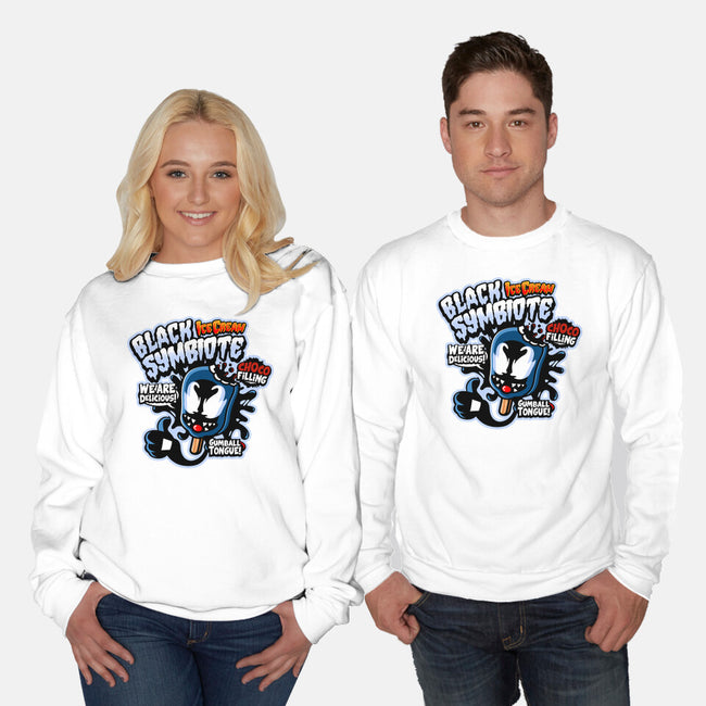 Black Symbiote Ice Cream-Unisex-Crew Neck-Sweatshirt-demonigote