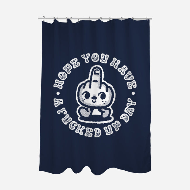 Flipping Day-None-Polyester-Shower Curtain-demonigote